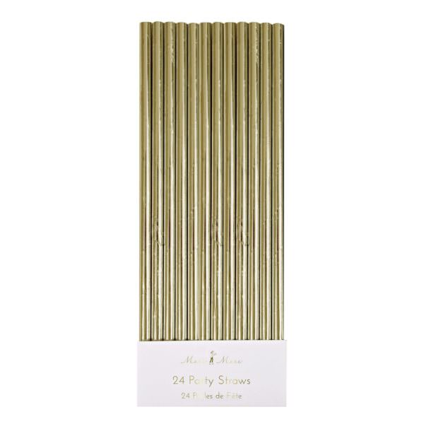 Gold Foil Party Straws