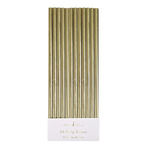 Gold Foil Party Straws