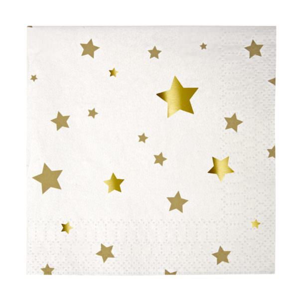 Gold Star Confetti Napkins (small)