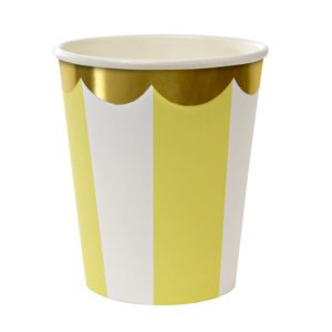 Yellow Fan Stripe Cups