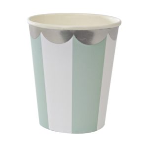 Aqua Fan Stripe Cups