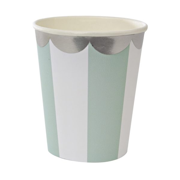 Aqua Fan Stripe Cups