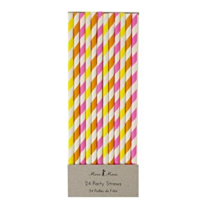 Neon Party Straws