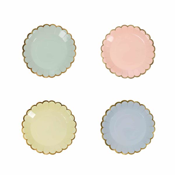 Pastel Canape Plates