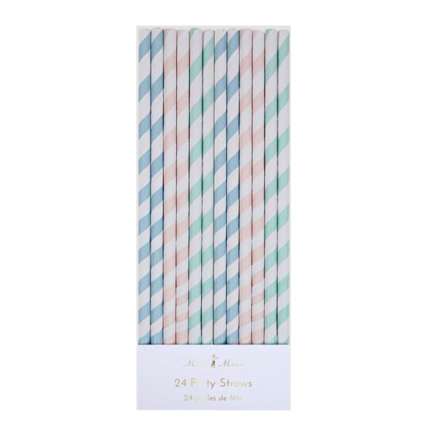 Pastel party straws