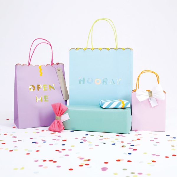 Pastel gift bags