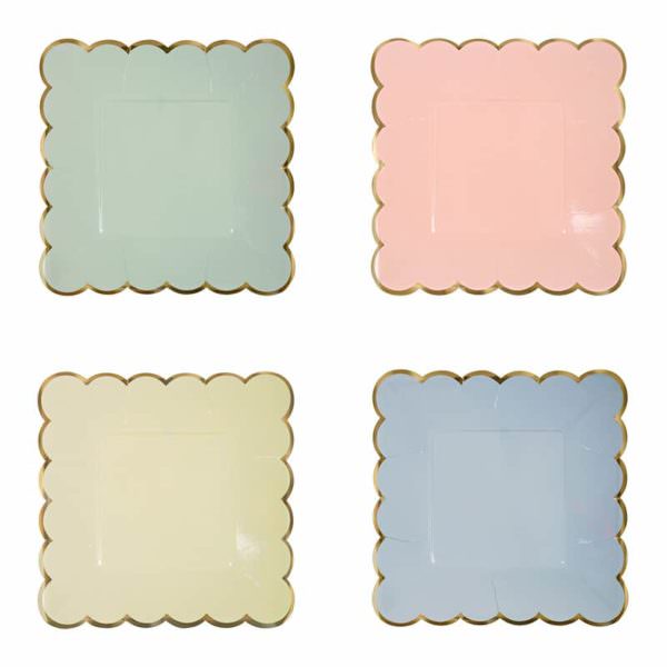 Assorted Pastel Plates (small)