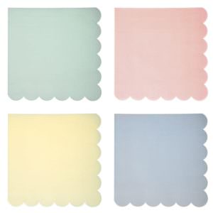 Grandes serviettes pastel