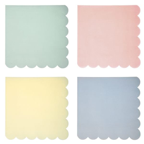 Grandes serviettes pastel