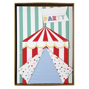 Circus birthday invites