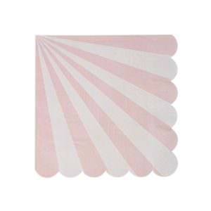 Pink stripe large napkins