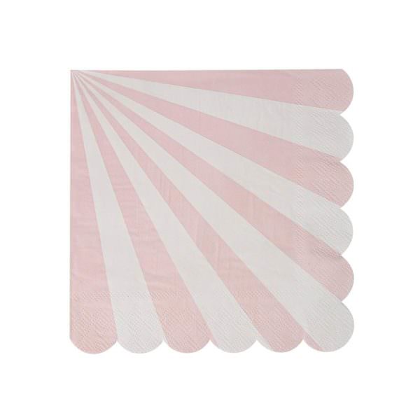 Grandes serviettes rose pastel