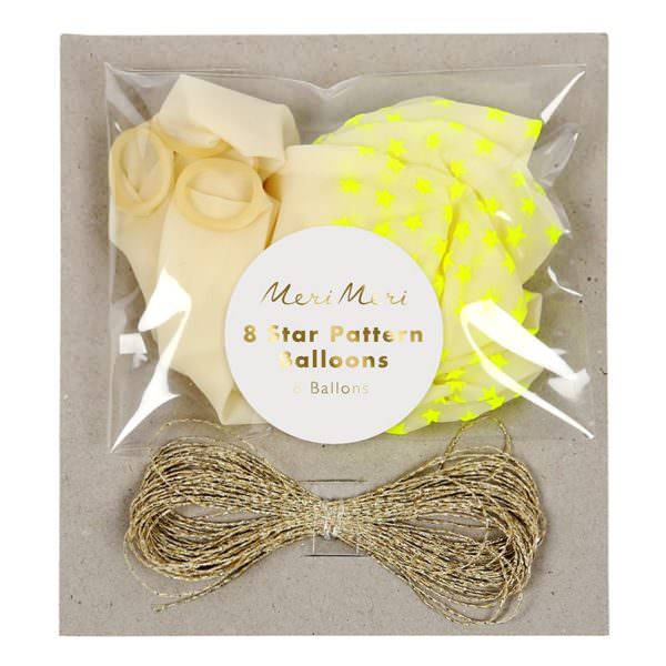 Neon Yellow Star Balloons