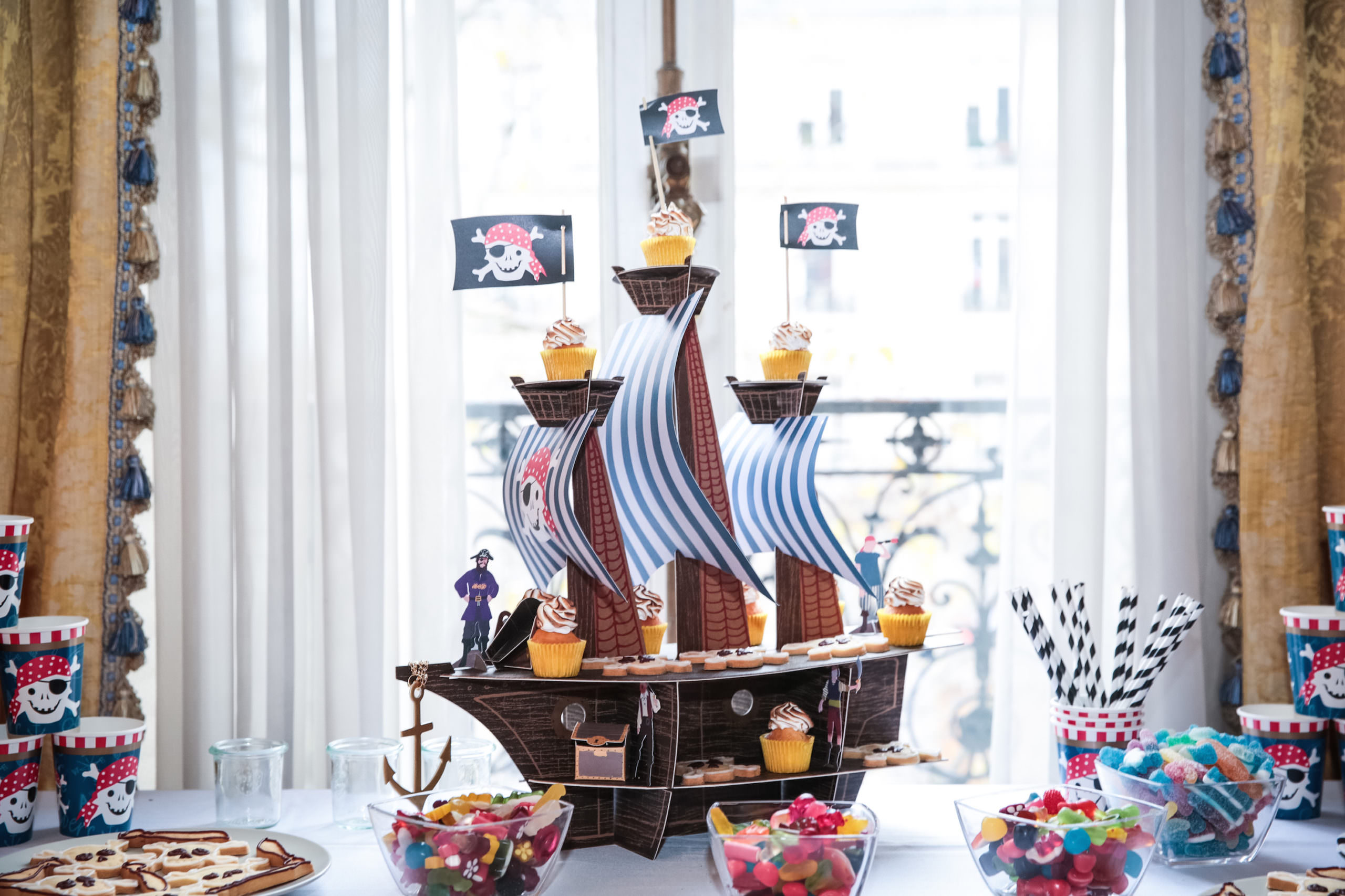 80 Pcs Pirate Fête D'anniversaire Décorations Pirate Joyeux