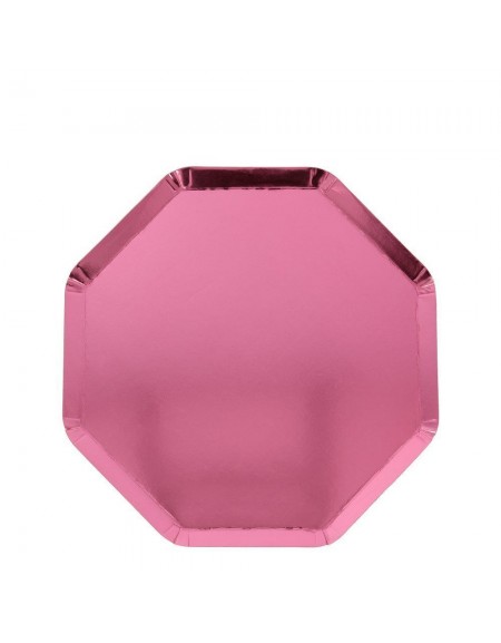 Assiettes Rose Métallisé 1
