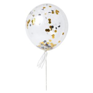 Kit de 8 ballons confetti or & argent