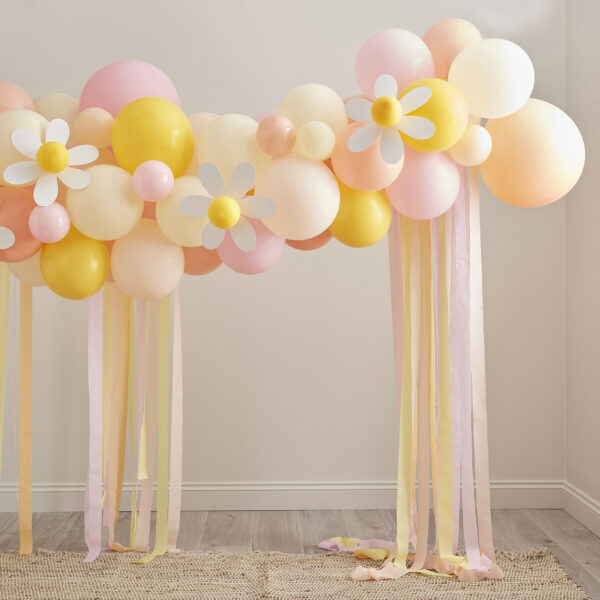 Arche de Ballons Pastel et Marguerite