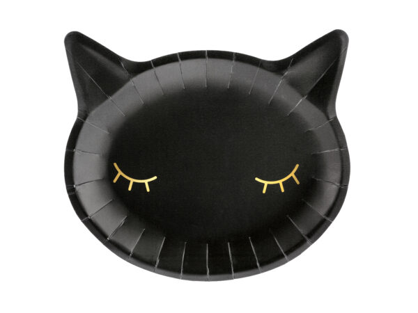 Assiettes en carton Chat Noir