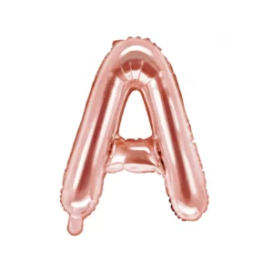 Ballon aluminium lettre A, rose gold, 35cm