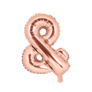 Ballon aluminium caractère "&", argenté, 35cm