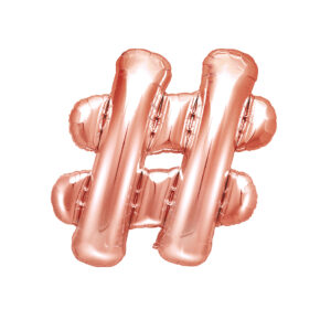 Ballon aluminium caractère "&", argenté, 35cm