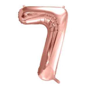 Ballon aluminium chiffre 7, rose gold, 86cm