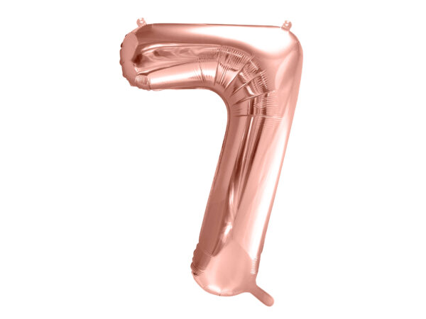 Ballon aluminium chiffre 7, rose gold, 86cm