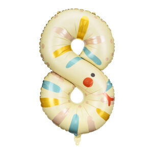 Ballon aluminium chiffre 8, serpent, 86cm