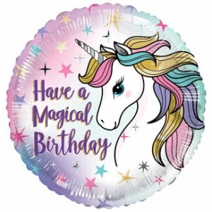 Ballon aluminium Have a Magical Birthday Licorne 45cm