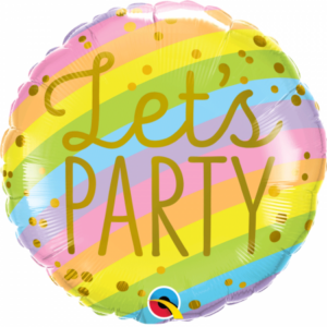 Ballon aluminium Let's PARTY coloré 46cm
