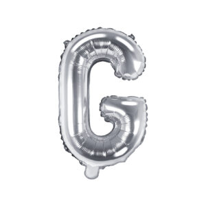 Ballon aluminium lettre D, argenté, 35cm