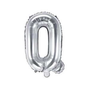 Ballon aluminium lettre Q, argenté, 35cm