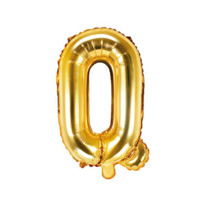Ballon aluminium lettre Q, argenté, 35cm