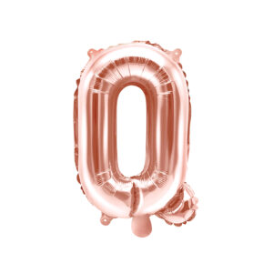 Ballon aluminium lettre Q, argenté, 35cm