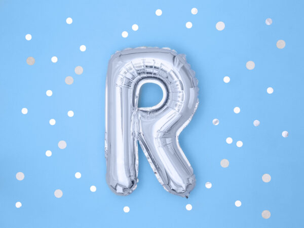 Ballon aluminium lettre Q, argenté, 35cm