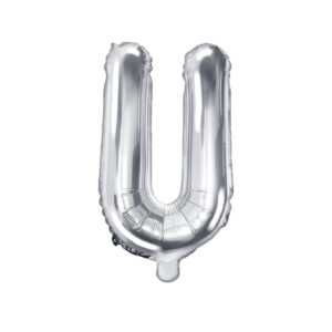 Ballon aluminium lettre Q, argenté, 35cm
