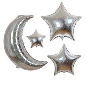 Pack of 6 balloons Moon & stars