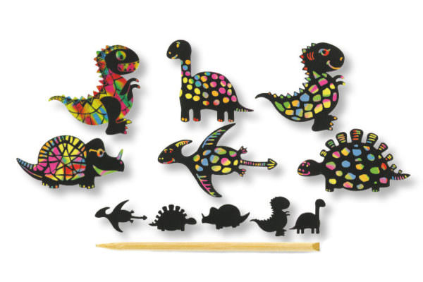 6 Dinosaurs scratch cards