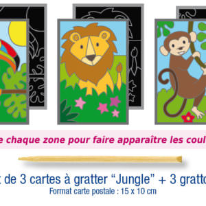 Cartes à gratter "Jungle"