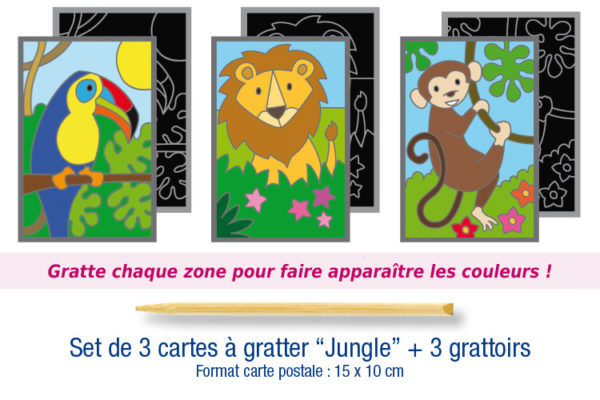 Cartes à gratter "Jungle"