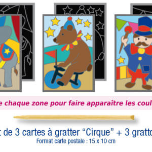 Cartes à gratter "Cirque"