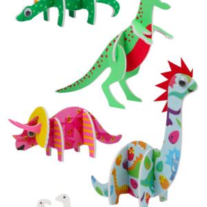 Foam cardboard 3D dinosaurs to decorate