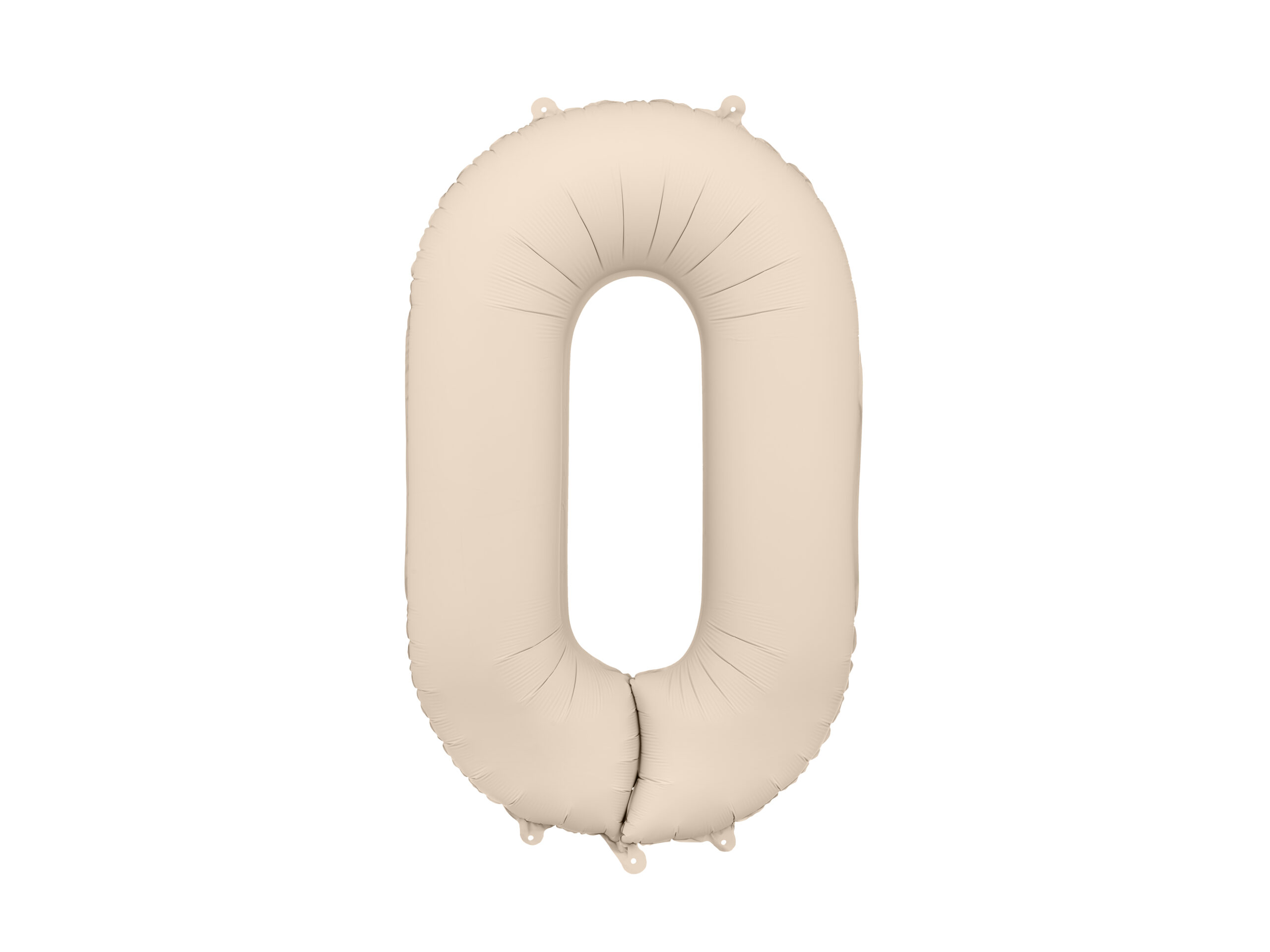 Ballon en aluminium Chiffre 0, beige clair, 86 cm