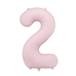 Ballon en aluminium Chiffre 2, rose clair, 86 cm