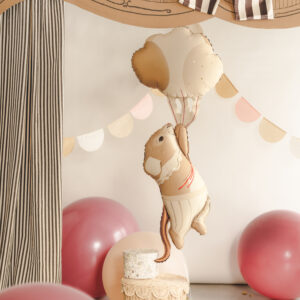 Ballon aluminium Souris avec ballons, 44x104 cm