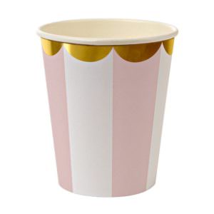 Dusty pink Stripe Cups