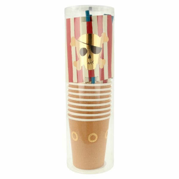 Pirate Cup & Straws Set