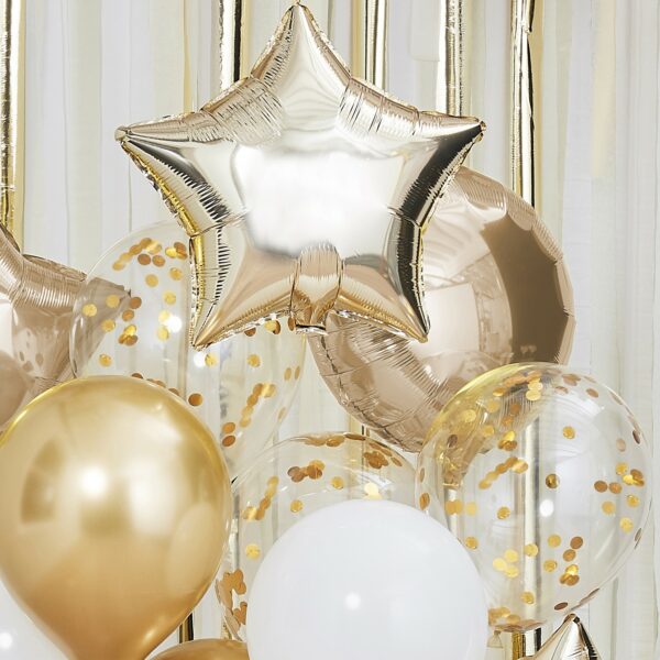 Metallic Gold Balloons Bundle