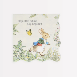 Petites serviettes Peter Rabbit dans le jardin